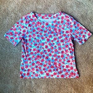 Floral Scallop Petite Tee